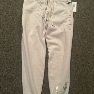 Tan Calvin Klein Joggers with Silver Accents